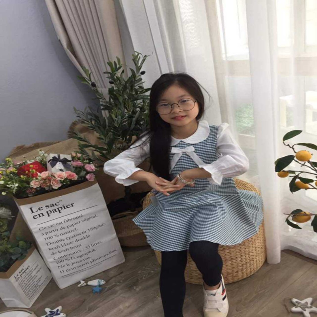 Váy cổ bèo dài tay size 2-6-